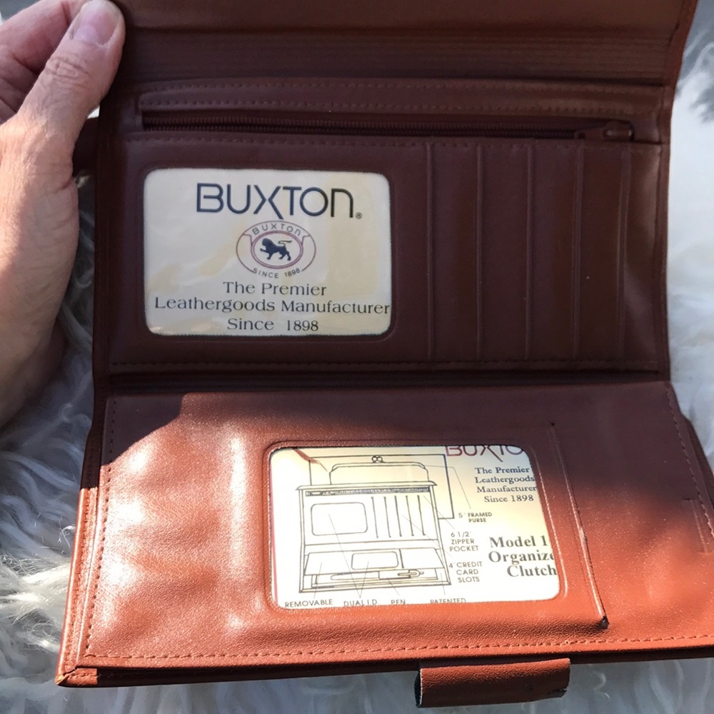 Buxton velvet touch wallet brown leather - Picture 5 of 8